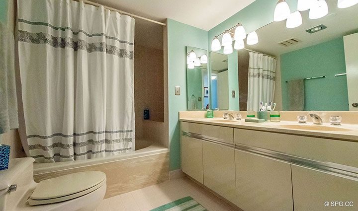 Master Bath inside Residence 214 at The Concordia West, Luxury Waterfront Condos in Palm Beach, Florida 33480