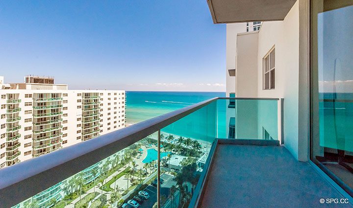 Private Terrasse für Penthouse 10 bei Sian Ocean Residences, Luxus Oceanfront Eigentumswohnungen Hollywood Beach, Florida 33019