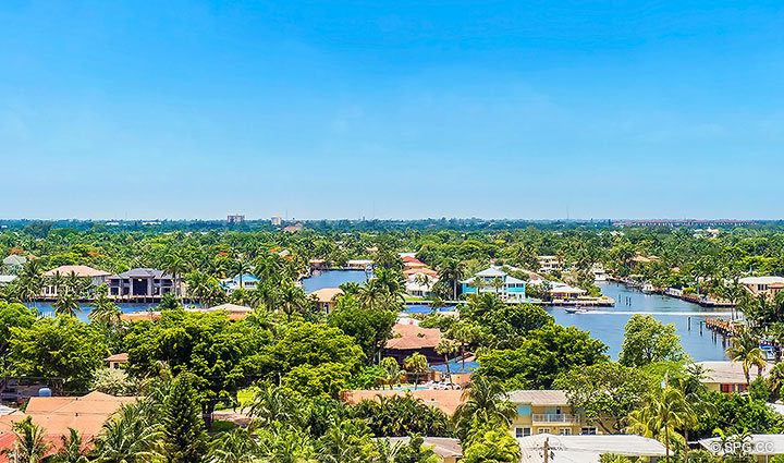 Intracoastal View from Residence 10B, Tower I at The Palms, Luxury Oceanfront Condominiums Fort Lauderdale, Florida 33305