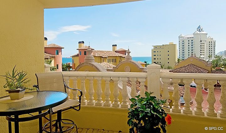 Ocean Side Terrace for Residence 6D, Tower II at The Palms, Luxury Oceanfront Condos. 2110 North Ocean Blvd. Fort Lauderdale, Florida 33305