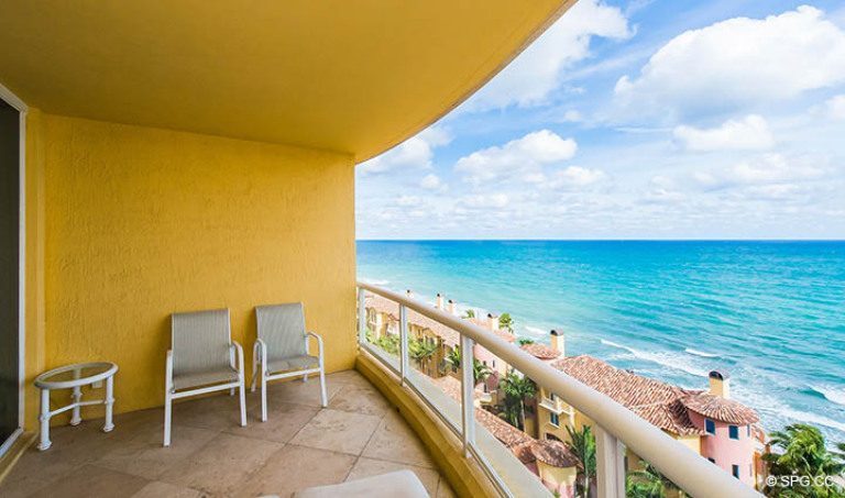 Beachfront Terrace for Residence 12D, Tower I at The Palms, Luxury Oceanfront Condominiums Fort Lauderdale, Florida 33305