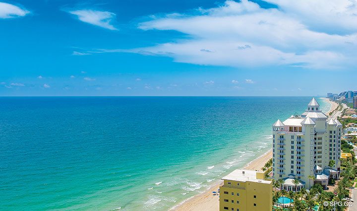 Ocean View South at Luxury Oceanfront  Residence 21B, Tower II at The Palms Condominium, 2110 North Ocean Boulevard, Fort Lauderdale 33305