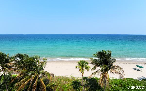 View From Third Floor  - Oceanfront Villa VI, The Palms luxury oceanfront condo, 2130 North Ocean Boulevard, Fort Lauderdale Beach, Florida 33305