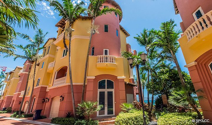 Entrance into Oceanfront Villa 5 at The Palms, Luxury Oceanfront Condominiums Fort Lauderdale, Florida 33305