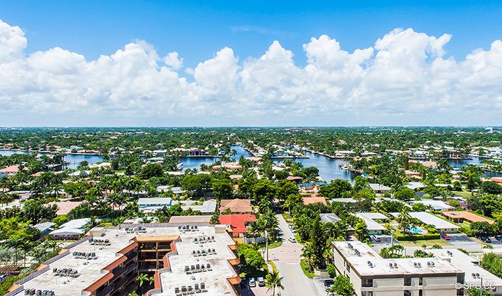 Superb Intracoastal Views from Residence 17E, Tower I at The Palms, Luxury Oceanfront Condominiums Fort Lauderdale, Florida 33305.