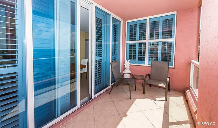 Private Terrace for Residence 8B, Tower I at The Palms, Luxury Oceanfront Condominiums Fort Lauderdale, Florida 33305