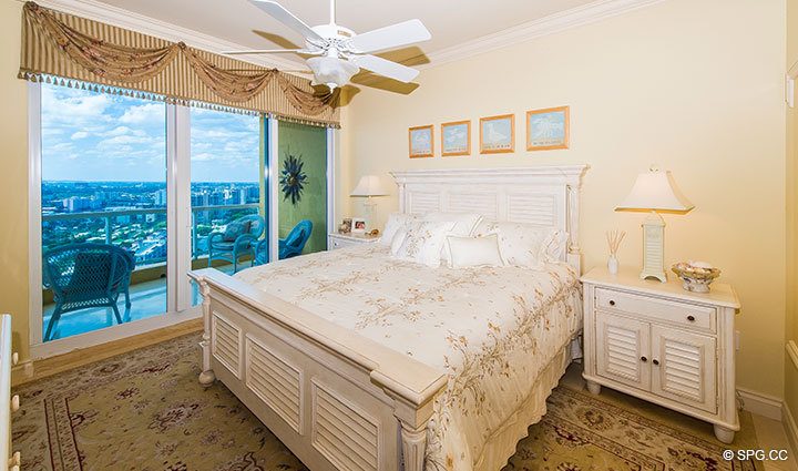 Guest Bedroom inside Penthouse Residence 27D, Tower II at The Palms, Luxury Oceanfront Condos in Fort Lauderdale, Florida, 33305