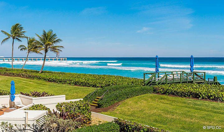 Northeastern View from Residence 1-101 at Oasis, Luxury Oceanfront Condos in Palm Beach, Florida 33480.