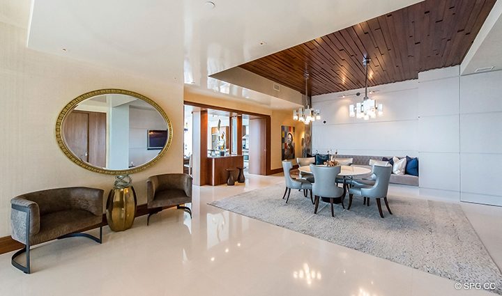 Entry into Residence 501 For Sale at 1000 Ocean, Luxury Oceanfront Condos in Boca Raton, Florida 33432.