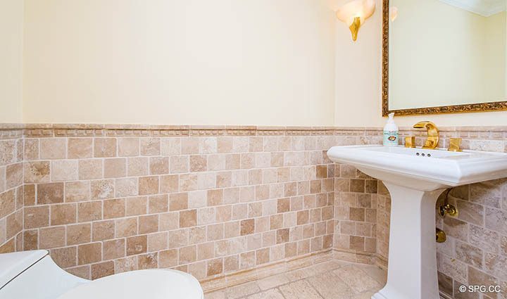 Powder Room inside Residence 12A/D, Tower I at The Palms, Luxury Oceanfront Condominiums Fort Lauderdale, Florida 33305