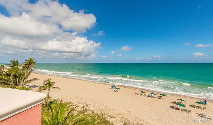 Master Terrace Views from Oceanfront Villa 7 at The Palms, Luxury Oceanfront Condominiums Fort Lauderdale, Florida 33305