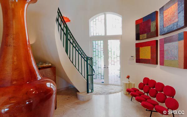 Entry - Oceanfront Villa VI, The Palms luxury oceanfront condo, 2130 North Ocean Boulevard, Fort Lauderdale Beach, Florida 33305