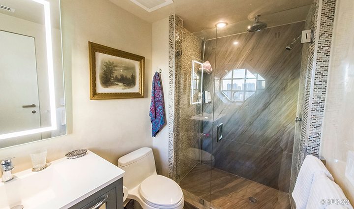 Bathroom inside Residence 1106 at Acqualina, Luxury Oceanfront Condominiums in Sunny Isles Beach, Florida 33160