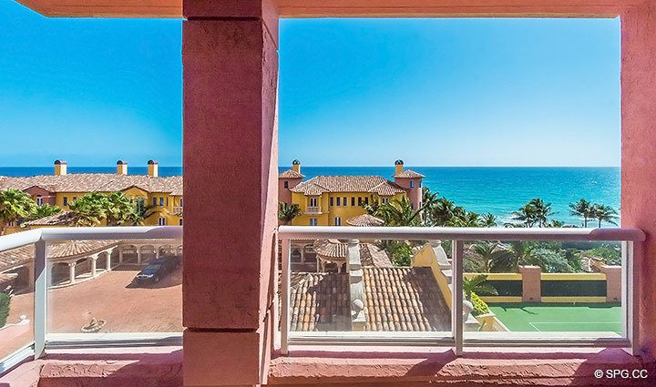 Oceanfront Terrace in Residence 7C, Tower I at The Palms, Luxury Oceanfront Condominiums, 2100 North Ocean Boulevard,  Fort Lauderdale, Florida 33305