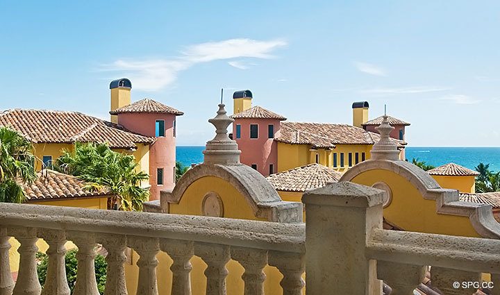 Ocean and Garden Views from Residence 6D, Tower II at The Palms, Luxury Oceanfront Condos. 2110 North Ocean Blvd. Fort Lauderdale, Florida 33305