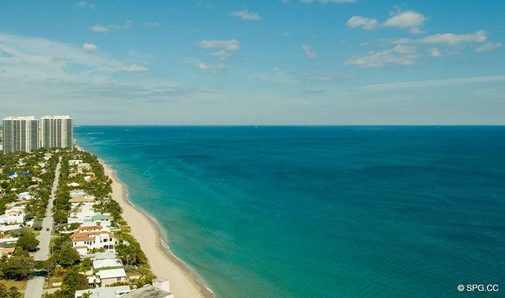 Northeast Ocean View at Luxury Oceanfront Residence 28A, Tower II, The Palms Condominiums, 2110 North Ocean Boulevard, Fort Lauderdale Beach, Florida 33305, Luxury Seaside Condos
