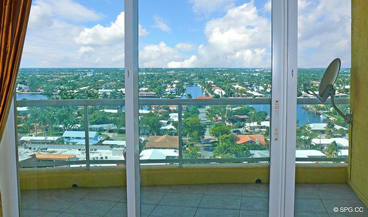 View from Bedroom at Luxury Oceanfront Residence 15D, Tower I, The Palms Condominiums, 2100 North Ocean Boulevard, Fort Lauderdale Beach, Florida 33305, Luxury Seaside Condos