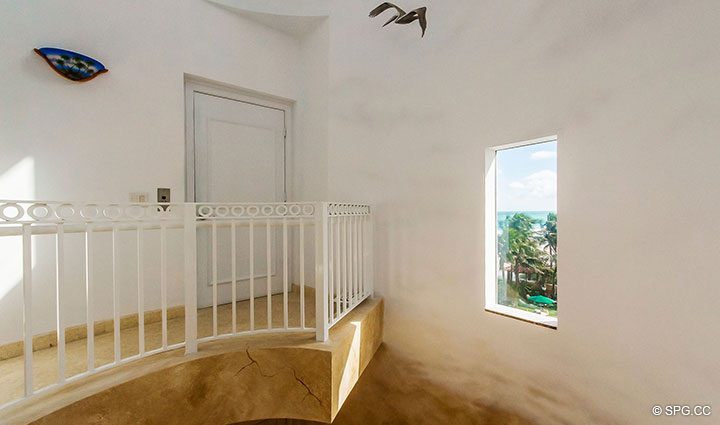 Top of Staircase in Oceanfront Villa 7 at The Palms, Luxury Oceanfront Condominiums Fort Lauderdale, Florida 33305