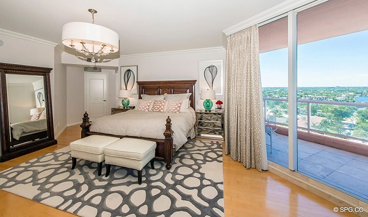 Master Suite with Terrace Access in Residence 12B, Tower I at The Palms, Luxury Oceanfront Condominiums Fort Lauderdale, Florida 33305