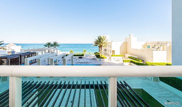 Terrace Views from Residence 803 at Las Olas Beach Club, Luxury Oceanfront Condos in Fort Lauderdale, Florida 33316.