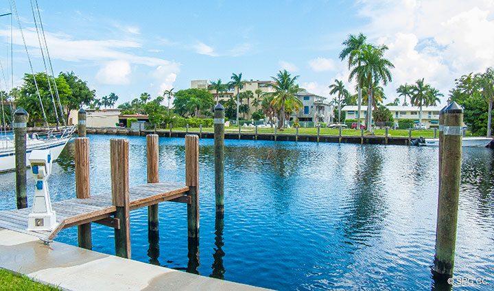 Deep Water Access at Residence 204 at The Landings at Las Olas, Luxury Waterfront Condominiums Fort Lauderdale, Florida 33305
