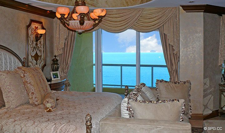 View from Master Bedroom at Luxury Oceanfront Residence 27D, Tower I, The Palms Condominium, 2100 North Ocean Boulevard, Fort Lauderdale Beach, Florida 33305, Luxury Seaside Properties