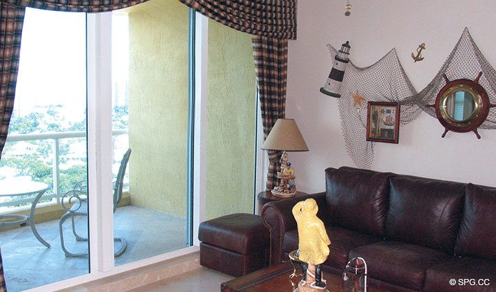 Den at uxury Oceanfront Residence 21D, Tower II, The Palms Condominiums, 2110 North Ocean Boulevard, Fort Lauderdale Beach, Florida 33305, Luxury Seaside Condos