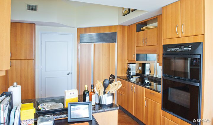 Kitchen, Luxury Oceanfront Residence 20E, Tower I at The Palms Condominium, 2100 North Ocean Boulevard, Fort Lauderdale Beach, Florida 33305, The Palms in Fort Lauderdale