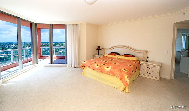 Master Bedroom, Residence 15E, The Palms, Tower I,  luxury oceanfront condo, 2100 North Ocean Boulevard, Fort Lauderdale Beach, Florida 33305, Luxury Waterfront Condos