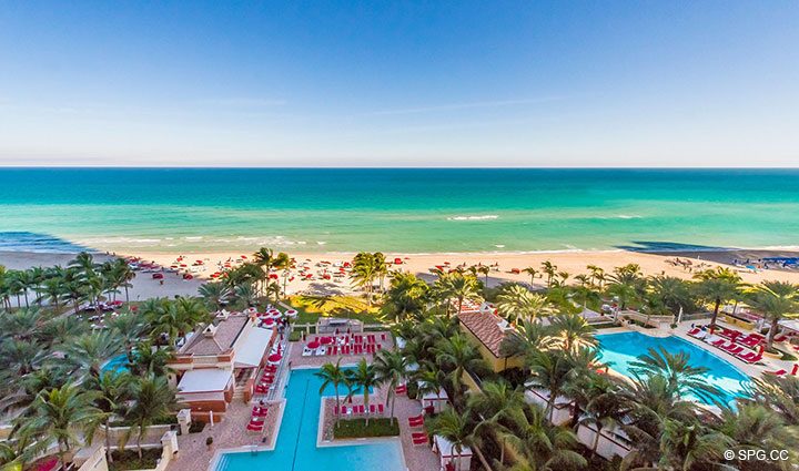 Wunderschöne Aussicht auf den Strand von Residence 1106 in Acqualina, Luxus Oceanfront Eigentumswohnungen in Sunny Isles Beach, Florida 33160