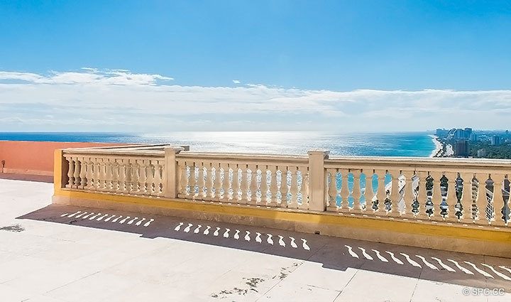 Gigantic Wrap-Around Terrace for Grand Penthouse 28A, Tower I at The Palms, Luxury Oceanfront Condominiums in Fort Lauderdale, Florida 33305.
