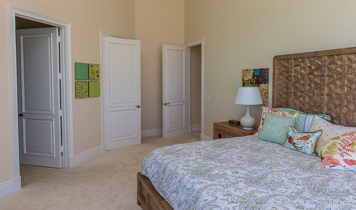 Large Guest Bedroom in Penthouse 4 at Bellaria, Luxury Oceanfront Condominiums in Palm Beach, Florida 33480.