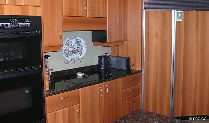 Kitchen at Luxury Oceanfront Residence 20B, Tower I, The Palms Condominiums, 2100 North Ocean Boulevard, Fort Lauderdale Beach, Florida 33305, Luxury Seaside Condos