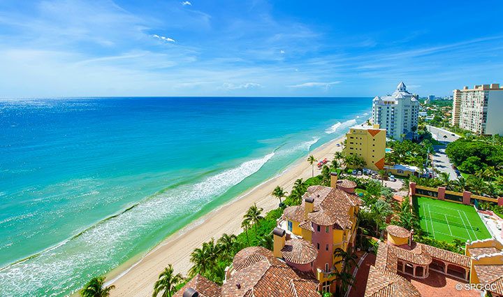 Stunning Shoreline View at Luxury Oceanfront Residence 16B, Tower II, The Palms Condominium, 2110 North Ocean Boulevard, Fort Lauderdale, Florida 33305, Luxury Seaside Condos