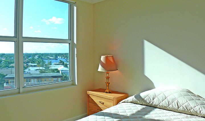 View from Bedroom at Luxury Oceanfront Residence 7F, Tower II, The Palms Condominiums, 2110 North Ocean Boulevard, Fort Lauderdale Beach, Florida 33305, Luxury Seaside Condos