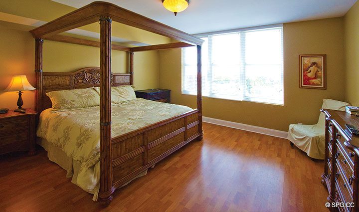 Master Suite Bedroom at Luxury Oceanfront Residence 6B, Tower I, The Palms Condo, 2100 North Ocean Boulevard, Fort Lauderdale Beach, Florida 33305, Luxury Seaside Condos