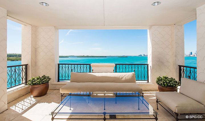 Expansive Bayside Terrace for Luxury Oceanfront Condo Residence 5152 Fisher Island Drive, Miami Beach, FL 33109