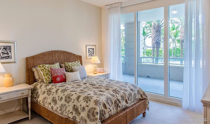 Guest Bathroom in Residence 204 at Bellaria, Luxury Oceanfront Condominiums in Palm Beach, Florida 33480.