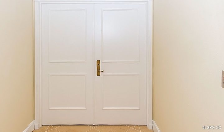 Private Foyer and Entrance into Residence 6D, Tower II at The Palms, Luxury Oceanfront Condos. 2110 North Ocean Blvd. Fort Lauderdale, Florida 33305