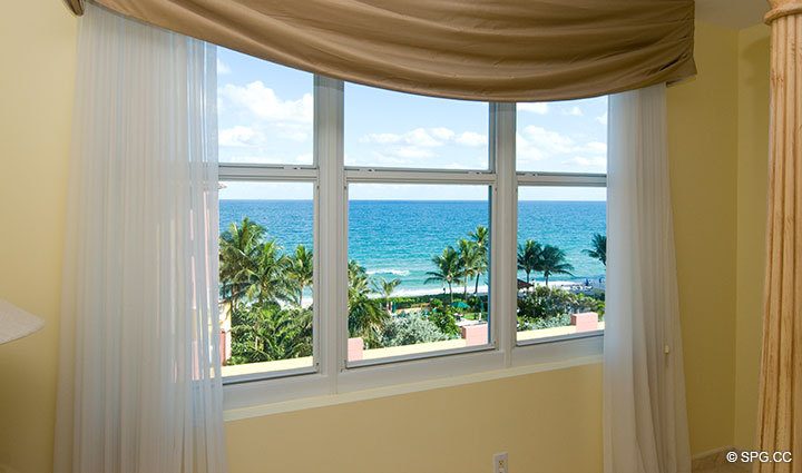 Master Bedroom at Luxury Oceanfront Residence 6A, Tower I, The Palms Condominiums, 2100 North Ocean Boulevard, Fort Lauderdale Beach, Florida 33305, Luxury Seaside Condos