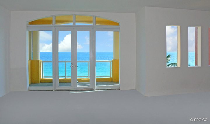 View from Kitchen at Luxury Oceanfront Residence II, The Palms Condominium located in Fort Lauderdale 33305, Luxury Seaside Condos