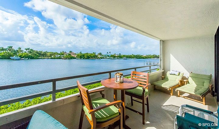 Spacious Private Terrace for Residence 214 at The Concordia West, Luxury Waterfront Condos in Palm Beach, Florida 33480