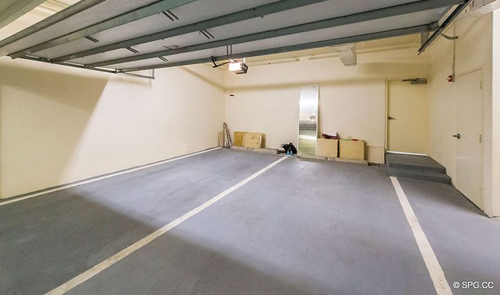 Private Garage for Residence 204 at Bellaria, Luxury Oceanfront Condominiums in Palm Beach, Florida 33480.