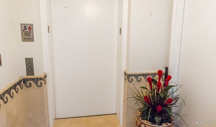 Doors to Foyer inside Residence 17D, Tower II at The Palms, Luxury Oceanfront Condominiums Fort Lauderdale, Florida 33305