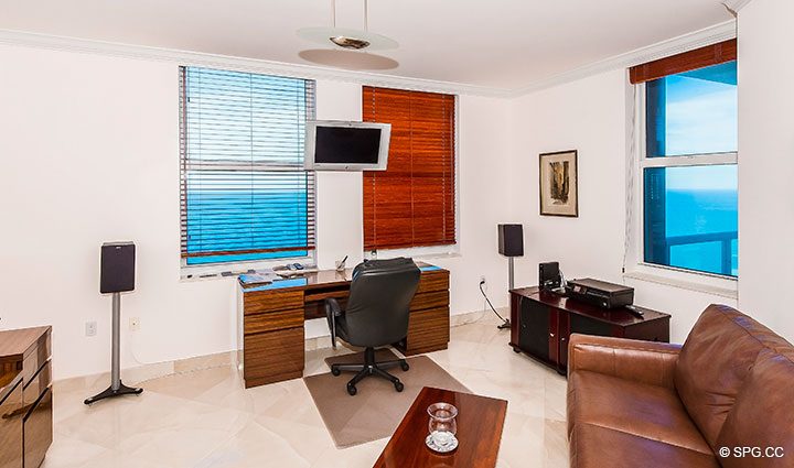 Den or 3rd Bedroom inside Residence 22B, Tower II at The Palms, Luxury Oceanfront Condominiums Fort Lauderdale, Florida 33305