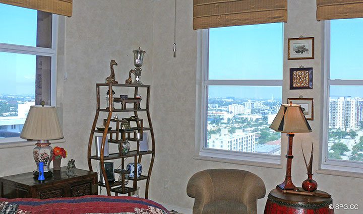 View from Guest Bedroom at Luxury Oceanfront Residence 20B, Tower I, The Palms Condominiums, 2100 North Ocean Boulevard, Fort Lauderdale Beach, Florida 33305, Luxury Seaside Condos