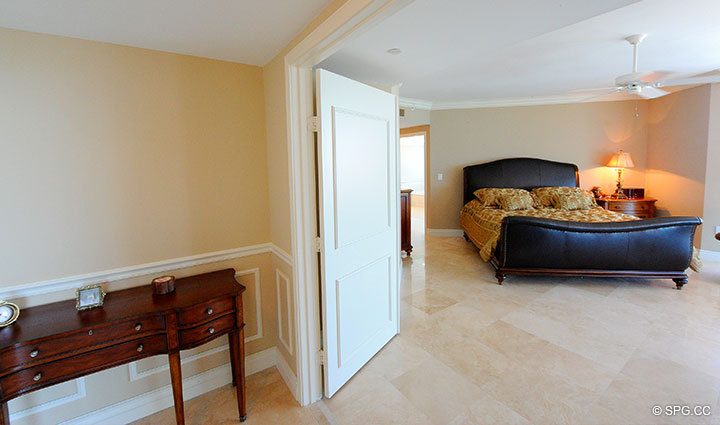 Bedroom at Luxury Oceanfront Residence 16B, Tower II, The Palms Condominium, 2110 North Ocean Boulevard, Fort Lauderdale, Florida 33305, Luxury Seaside Condos