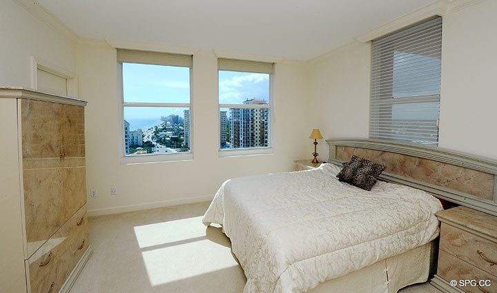 Guest Bedroom, Residence 15E, The Palms, Tower I,  luxury oceanfront condo, 2100 North Ocean Boulevard, Fort Lauderdale Beach, Florida 33305, Luxury Waterfront Condos