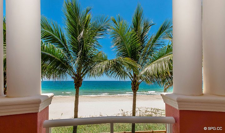 Direct Ocean Views from Oceanfront Villa 5 at The Palms, Luxury Oceanfront Condominiums Fort Lauderdale, Florida 33305