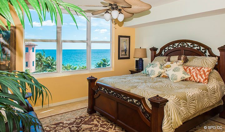 Master Bedroom Inside Residence 6C, Tower I at The Palms, Luxury Oceanfront Condominiums Fort Lauderdale, Florida 33305
